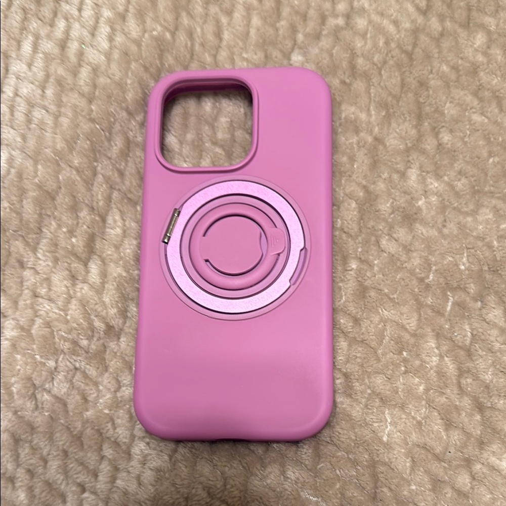 Soft Pink iPhone Case with Ring Holder